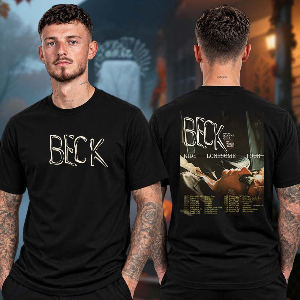 Beck Ride Lonesome Tour 2026 Tour Dates Black T-Shirt Best Presents For Beck Fans - Foxy23shop