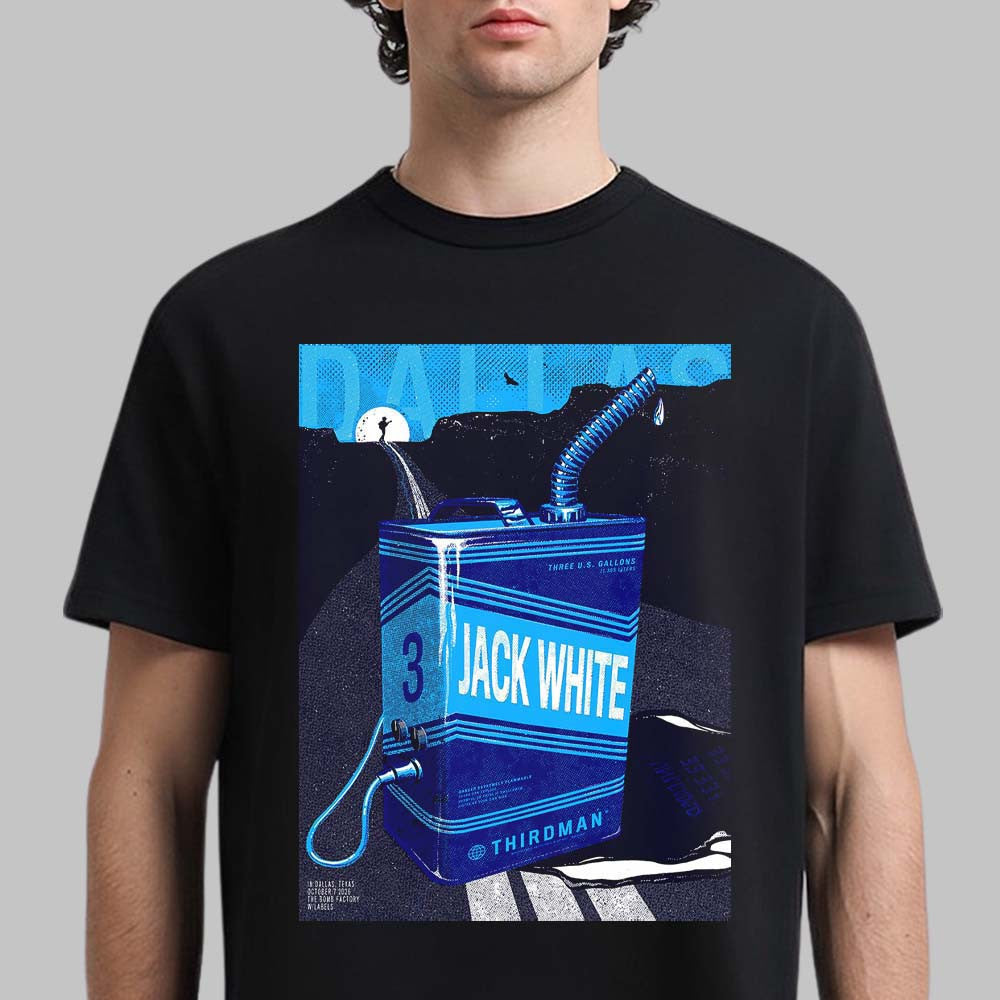 Jack White Dallas Texas 2026 Event Poster T-Shirt Jack White Clothes Music Lovers Gifts - Foxy23shop