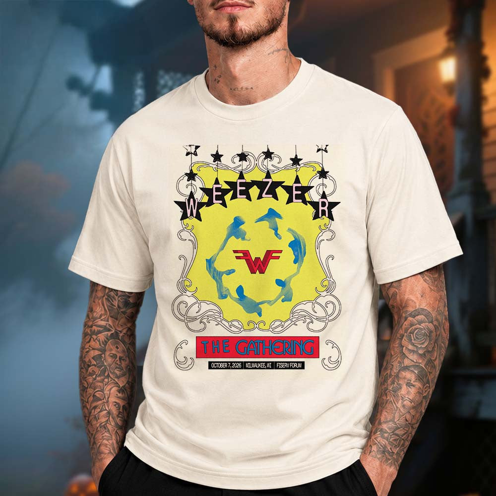 Weezer Milwaukee WI Event Poster T-Shirt Weezer Concert Outfits Rock Lover Presents - Foxy23shop
