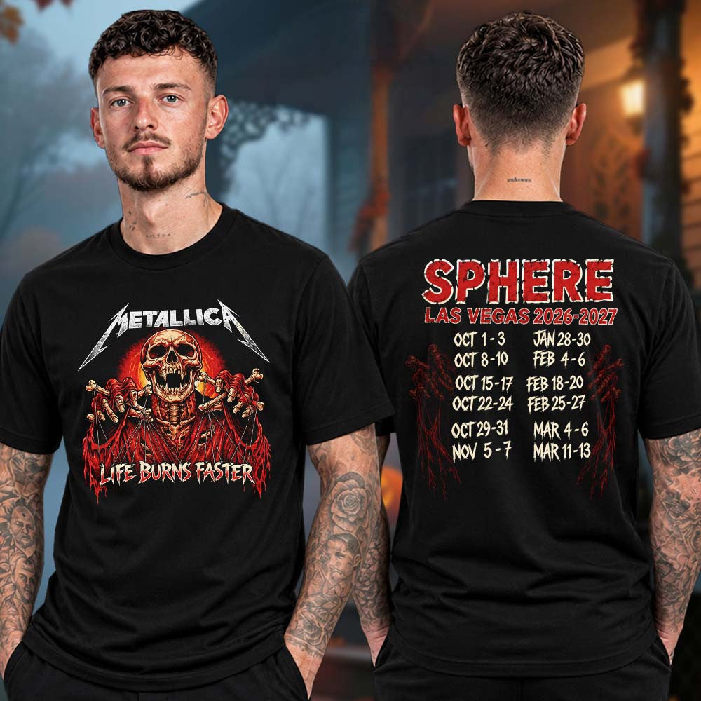 Metallica Merch Las Vegas 2026 Sphere T-Shirt Presents For Metallica Lovers - Foxy23shop