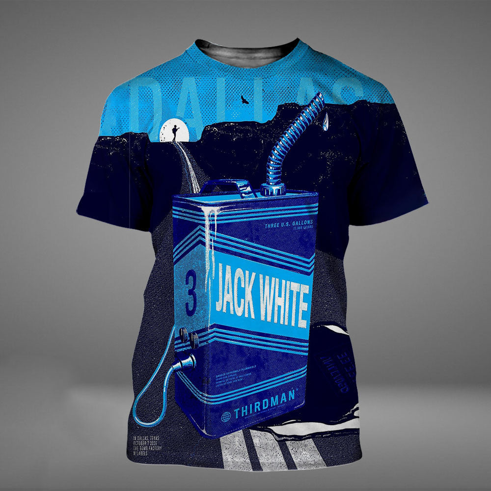 Jack White Dallas TX 2026 Event Poster T-Shirt Jack White Merch Presents For Fans - Foxy23shop