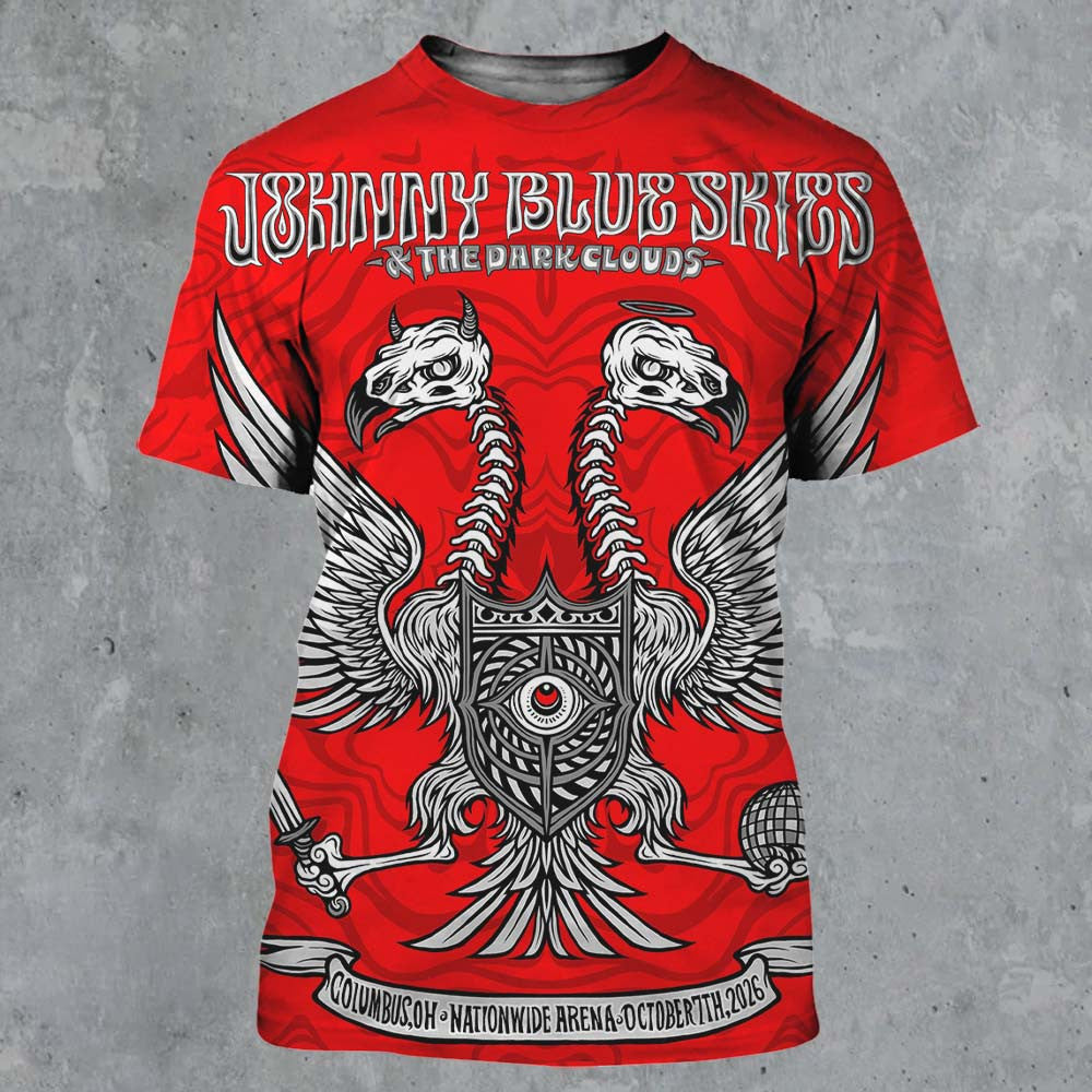 Johnny Blue Skies Columbus OH Event Poster T-Shirt Johnny Blue Skies Clothes Gift Idea For Fans - Foxy23shop