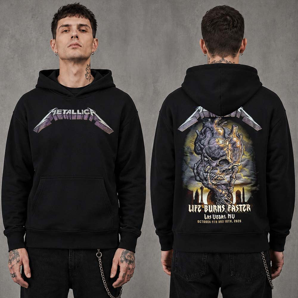 Metallica Life Burns Faster Week 2 Concert Hoodie Metallica Apparel Best Fan Gifts - Foxy23shop
