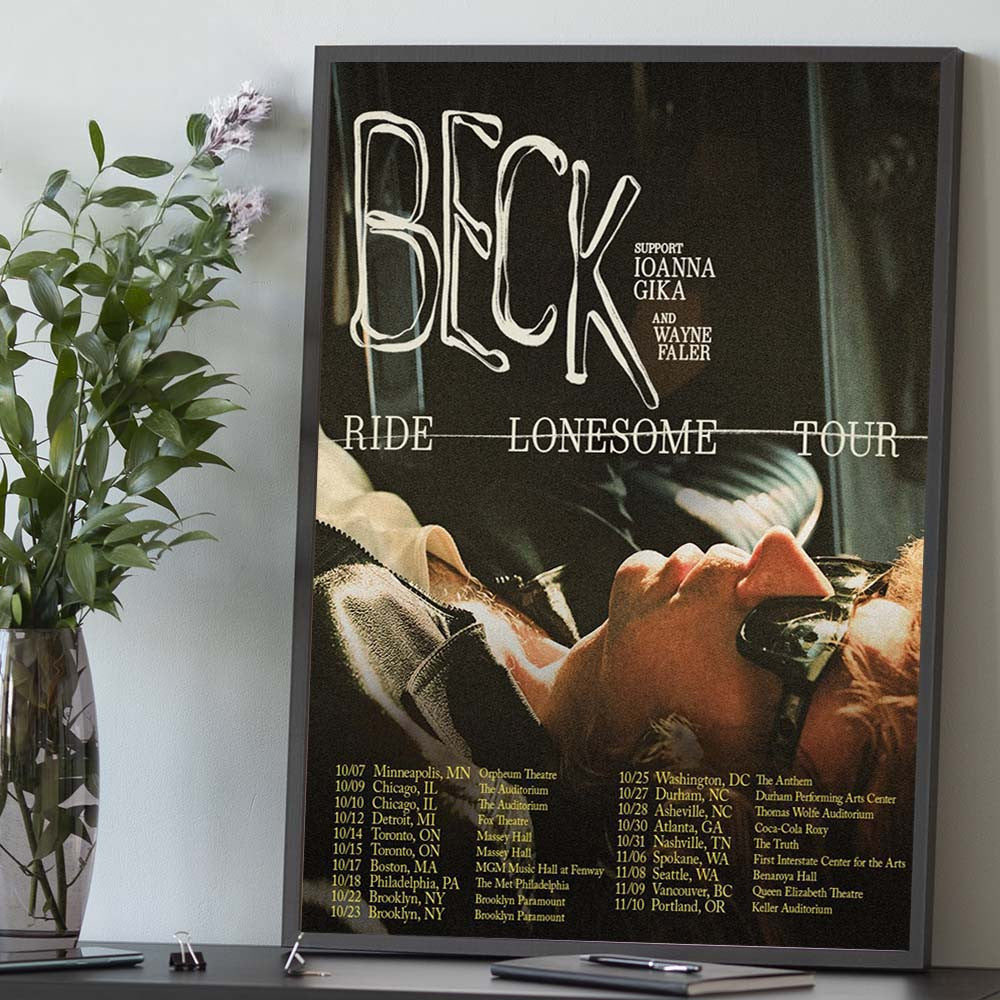 Beck Ride Lonesome Tour 2026 Poster Beck Merch Best Presents For Music Lovers - Foxy23shop