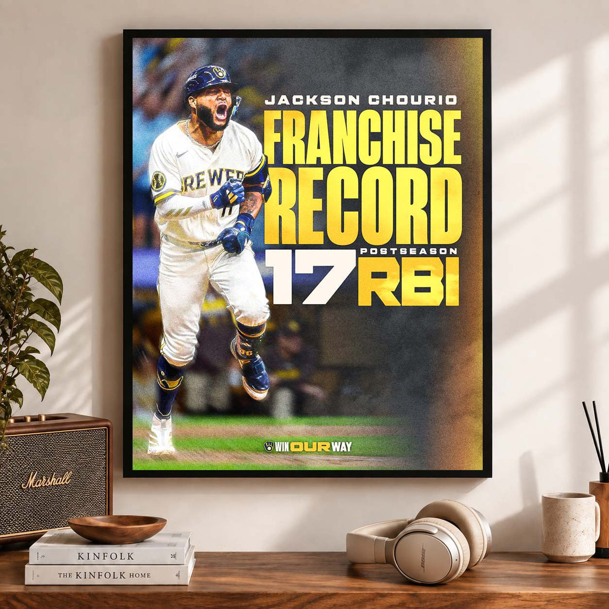 Jackson Chourio Milwaukee Brewers MLB Postseason RBI Poster Jackson Chourio Merch Gifts For Fans - Foxy23shop
