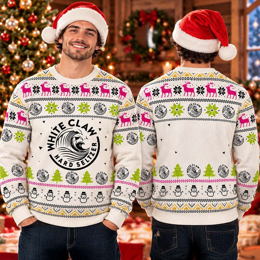 White Claw Christmas Beer 2026 Ugly Sweater Christmas Merch Xmas Gift Ideas - Foxy23shop