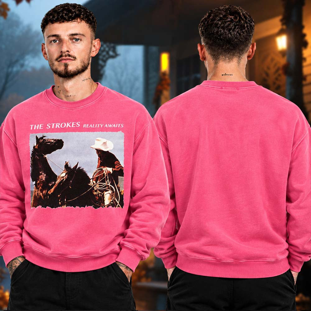 The Strokes Merch Reality Awaits Tour 2026 Sweatshirt The Strokes Clothing Gift For Rock Fans - Foxy23shop