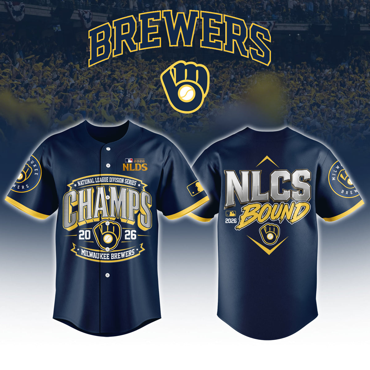 Milwaukee Brewers Merch 2026 NLDS Champions Jersey Presents For Brew Crew - Foxy23shop