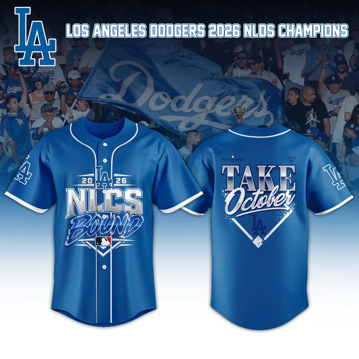 Los Angeles Dodgers 2026 NLCS Bound Jersey Los Angeles Dodgers Merch Baseball Fan Gear - Foxy23shop
