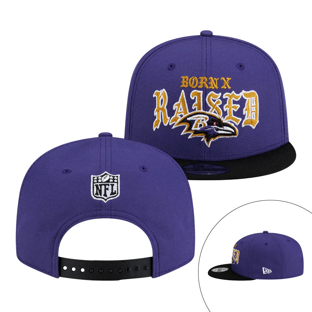 Born X Raised Ravens Old English Snapback Born X Raised Football Unique Gift For Fans - Foxy23shop