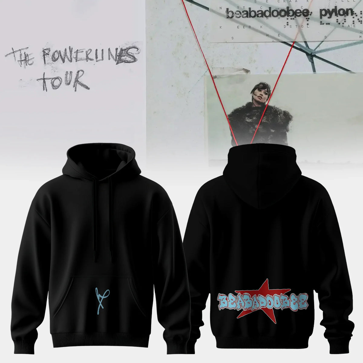 Beabadoobee Merch The Powerlines Tour Hoodie Best Gifts For Beabadoobee Lovers - Foxy23shop
