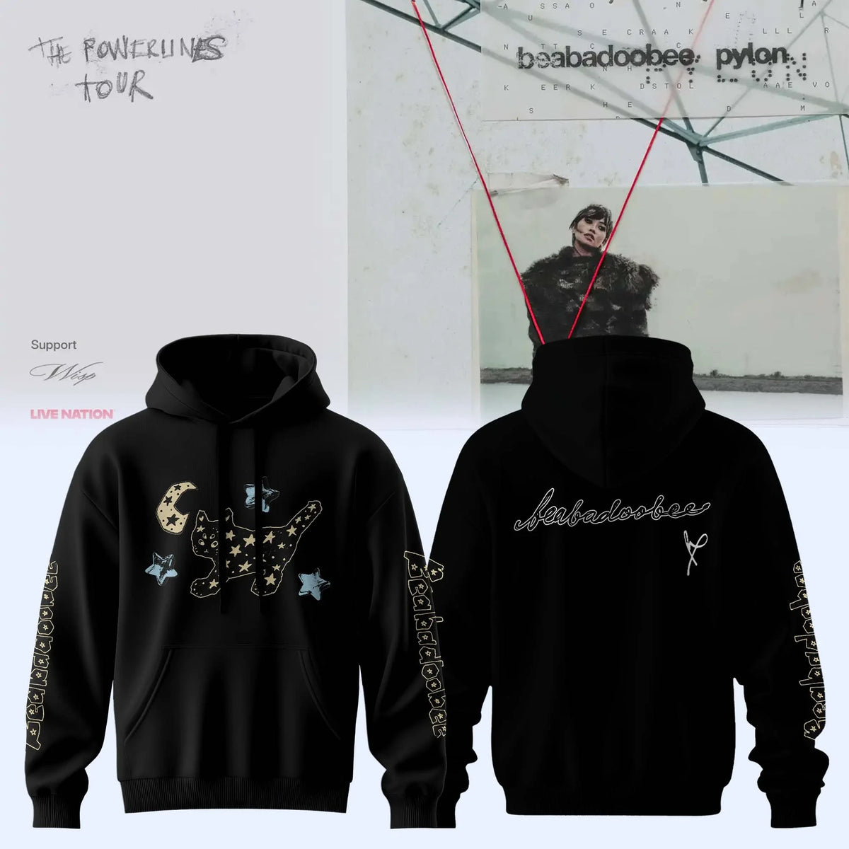 Beabadoobee Merch The Powerlines Tour Hoodie Best Presents For Music Lovers - Foxy23shop