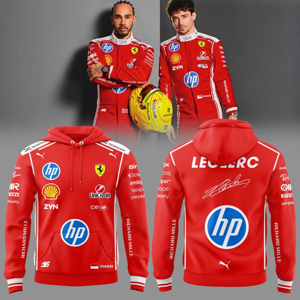 Charles Leclerc Hoodie Scuderia Ferrari Clothes Gift For F1 Lovers - Foxy23shop