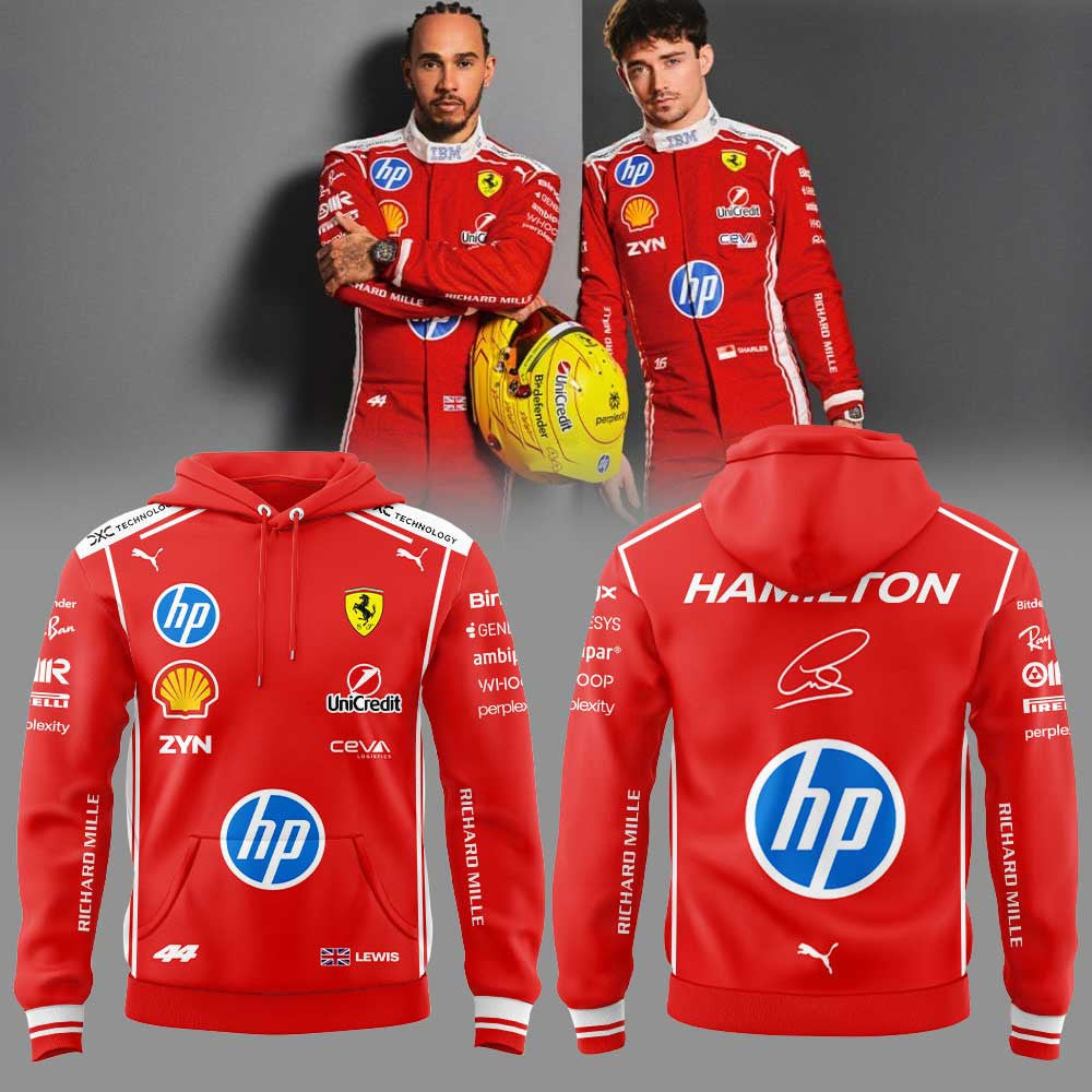 Lewis Hamilton Hoodie Scuderia Ferrari Apparel Special Gift For Formula One Lovers - Foxy23shop
