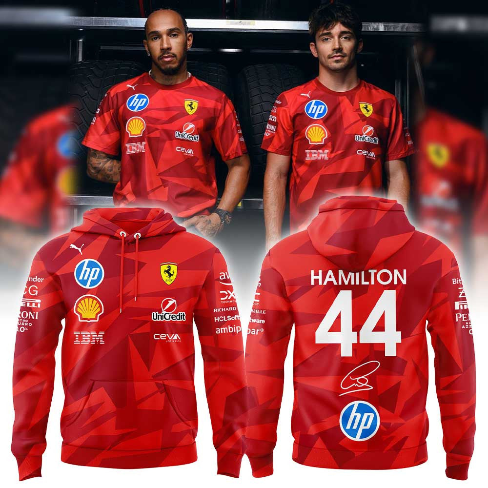 Lewis Hamilton Hoodie Scuderia Ferrari Merch Special Gift For Racing Fans - Foxy23shop