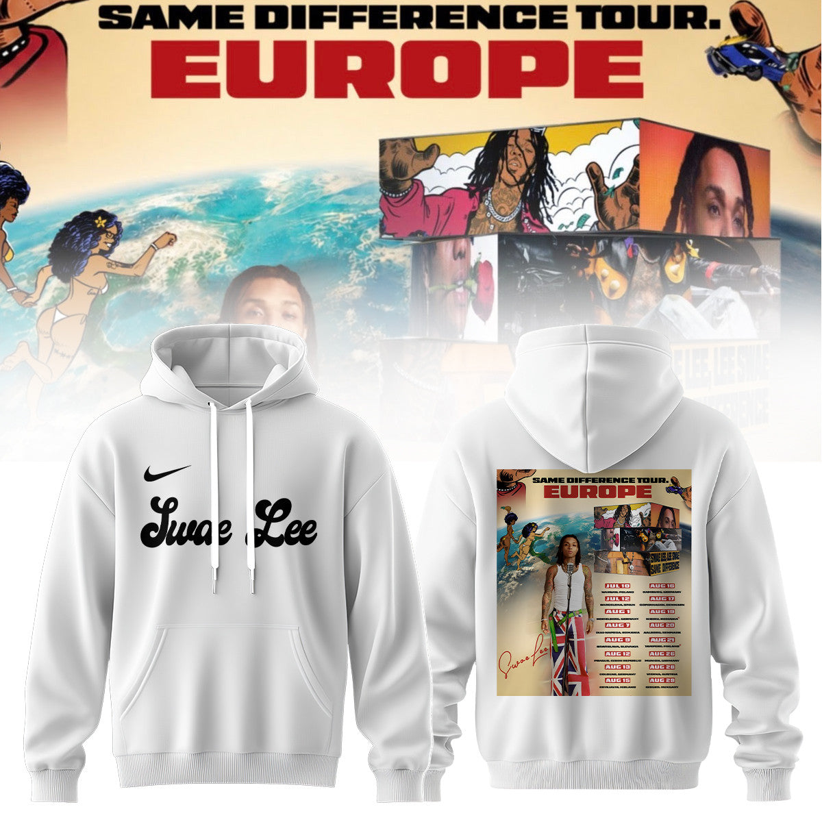 Swae Lee Merch Same Difference Tour Europe Hoodie Unique Presents For Fans - Foxy23shop
