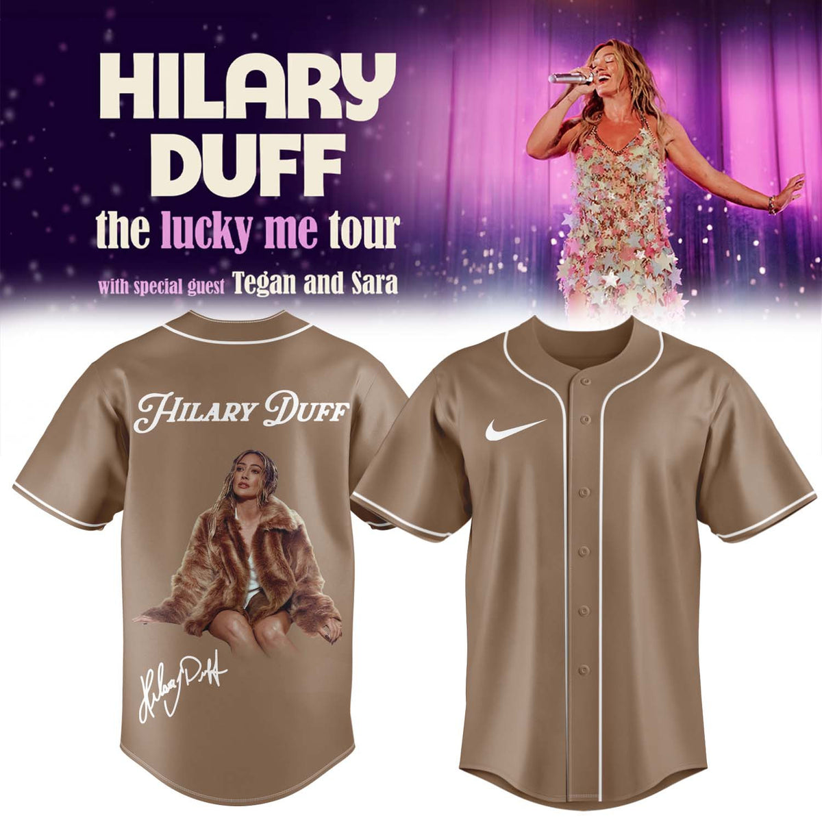 Hilary Duff Merch The Lucky Me Tour 2027 Signature Jersey Gift Ideas For Duffenders - Foxy23shop