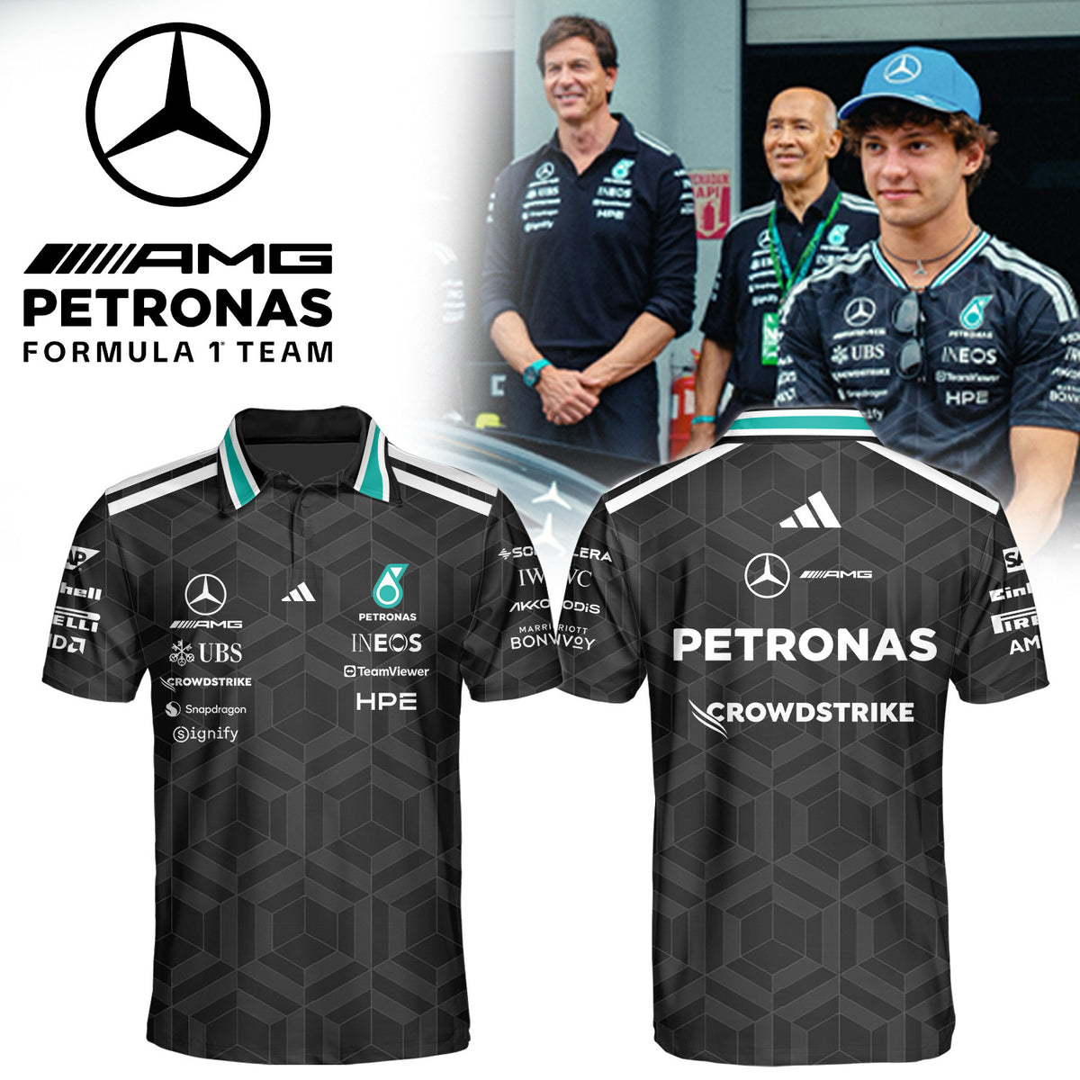 Mercedes Merch Kimi Antonelli Mercedes AMG Petronas Formula 1 Team T-Shirt Presents For F1 Fans - Foxy23shop