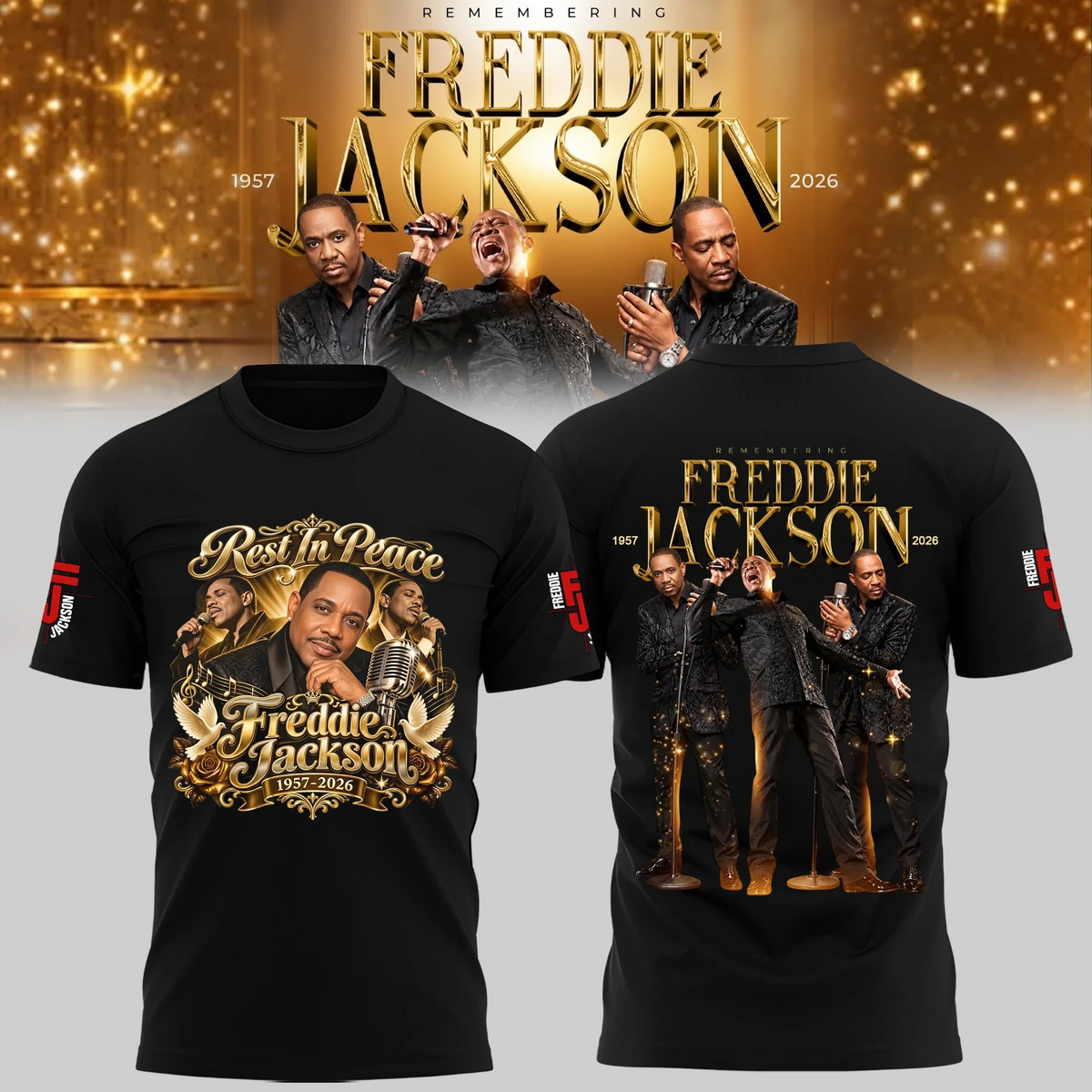 RIP Freddie Jackson Merch Forever In Our Hearts Tribute T-Shirt Tribute Presents For Freddie Jackson Lovers - Foxy23shop