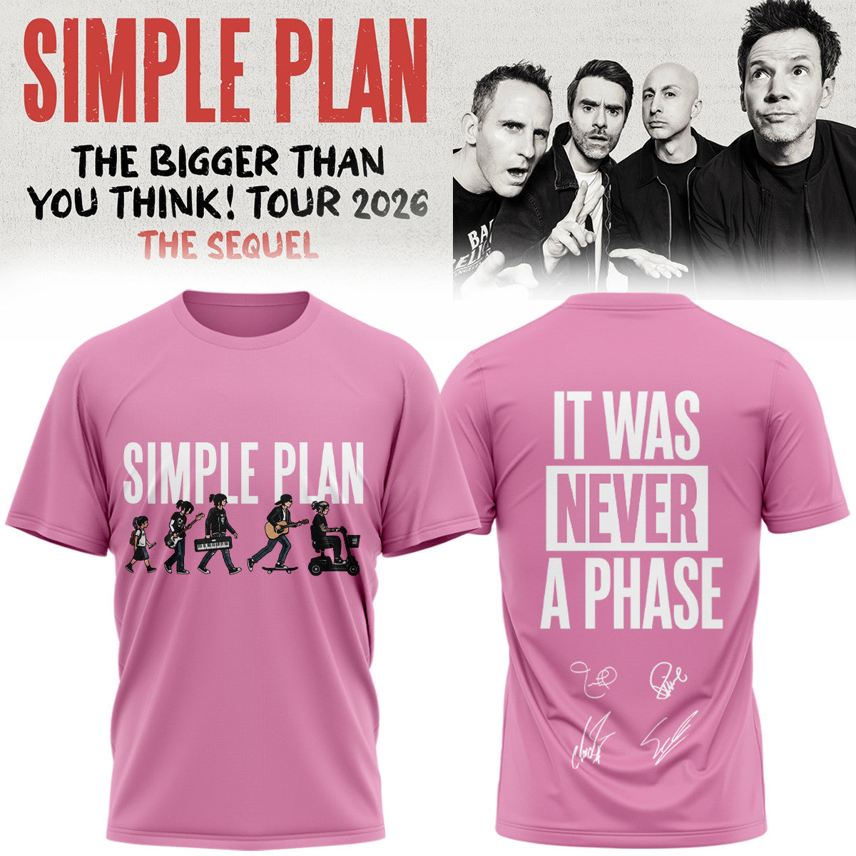 Simple Merch The Bigger Than You Think Tour 2026 Signatures Shirt Great Gifts For Astronauts - Foxy23shop