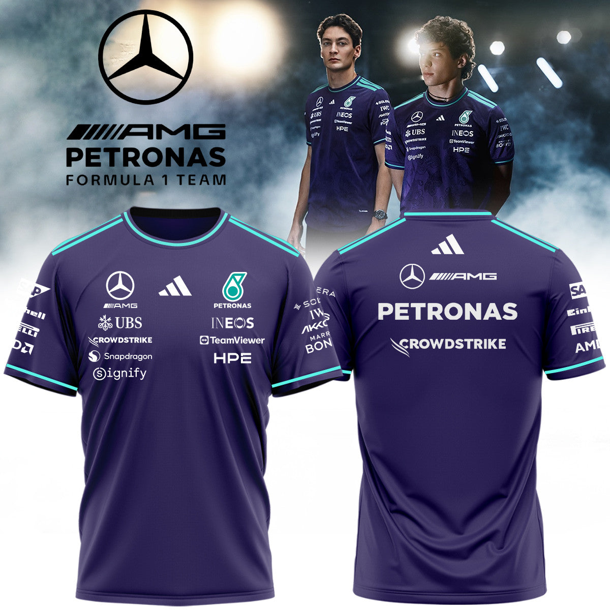 Kimi Antonelli Mercedes AMG Petronas F1 Team T-Shirt Best Presents For Fans - Foxy23shop