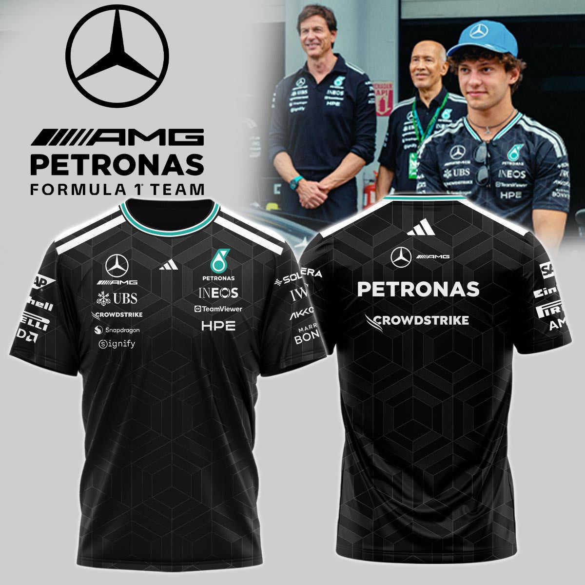 Mercedes F1 Merch Kimi Antonelli Mercedes AMG PETRONAS F1 Team T-Shirt Gifts For Kimi Antonelli Lovers - Foxy23shop