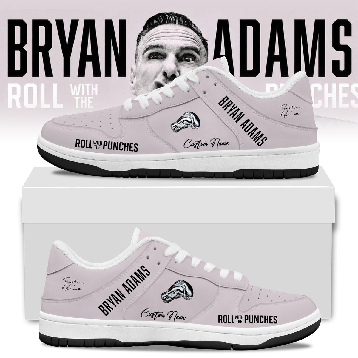 Custom Bryan Adams Merch Roll With The Punches Tour 2026 27 Sneakers Unique Gifts For Fans - Foxy23shop