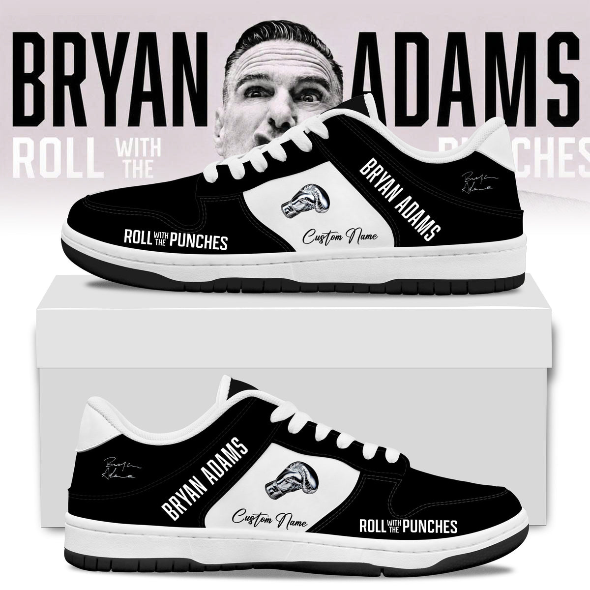 Custom Bryan Adams Roll With The Punches Tour 2026 27 Shoes Bryan Adams Sneakers - Foxy23shop