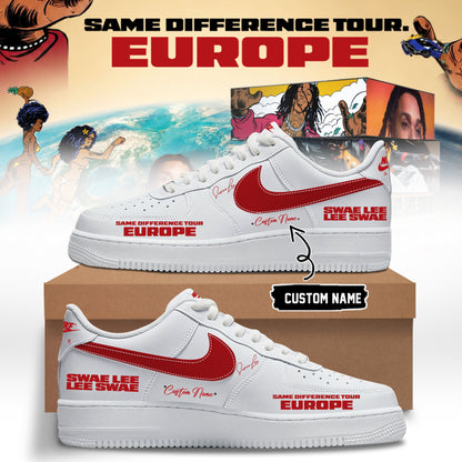 Custom Swae Lee Same Difference Tour Europe Signed Sneakers Swae Lee Merch Rap Lover Gifts - Foxy23shop