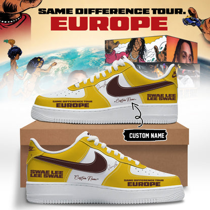 Personalized Swae Lee Merch Same Difference Tour Europe Sneaker Best Gifts For Swae Lee Lovers - Foxy23shop