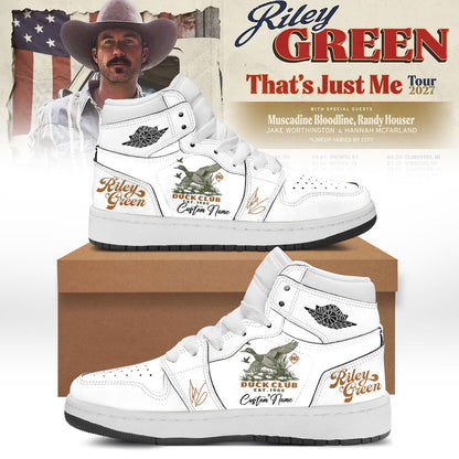 Personalized Riley Green That's Just Me Tour Signature Sneakers Riley Green Merch Gifts For Fans - Foxy23shop