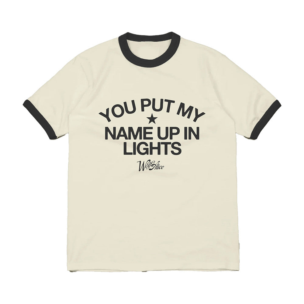 Wolf Alice Store Merch Name In Lights Ringer T-Shirt Gifts For Rock Lovers - Foxy23shop