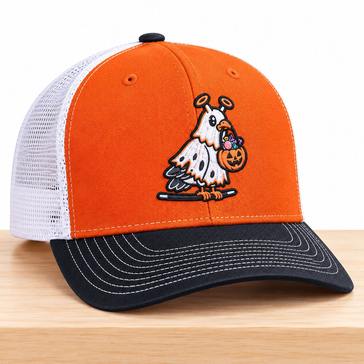 Quirk Life Halloween Pigeon 2026 Trucker Hat Halloween Merch Gifts For Besties - Foxy23shop