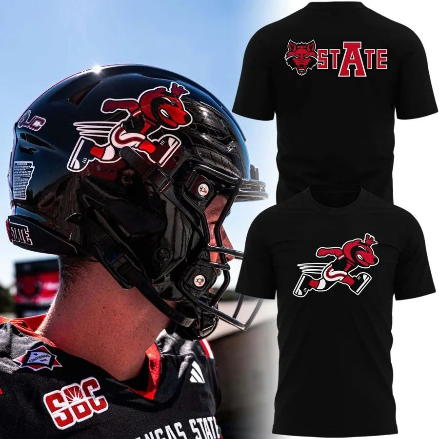 Arkansas State Red Wolves Uniform T-Shirt Arkansas State Red Wolves Clothes Best Fan Gear - Foxy23shop