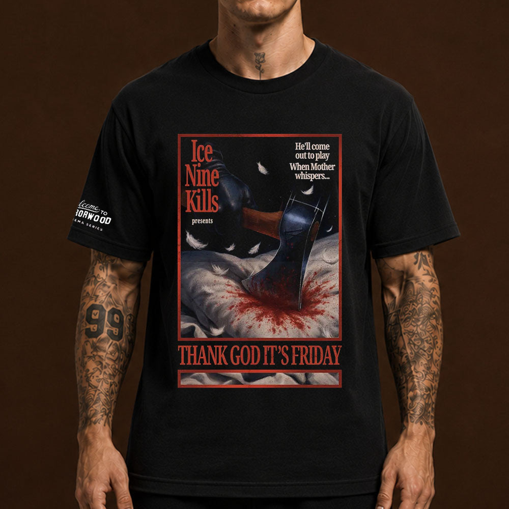 Ice Nine Kills Merch Tee Thank God It's Friday T-Shirt Ice Nine Kills Clothing Music Lover Gifts - Foxy23shop
