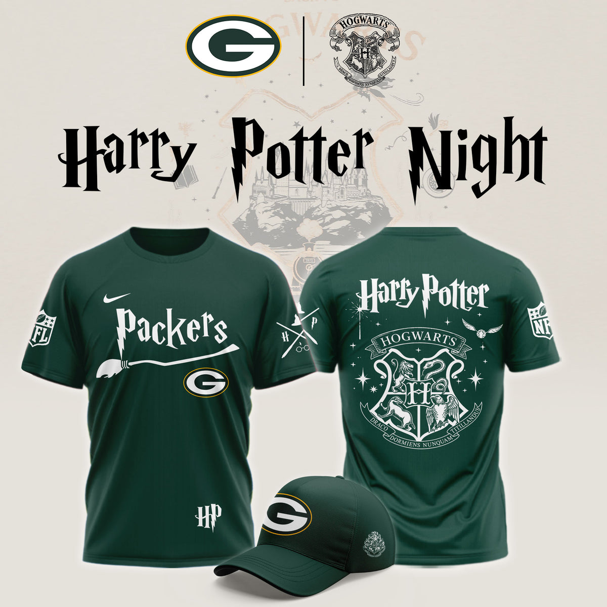 Green Bay Packers X Harry Potter Night 2026 T-Shirt Best Presents For Cheeseheads - Foxy23shop