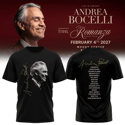 Andrea Bocelli T-Shirt Andrea Bocelli Clothes Special Gift For Timeless Music Lovers - Foxy23shop