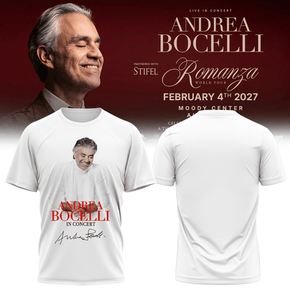Andrea Bocelli T-Shirt Andrea Bocelli Clothes Special Gift For Timeless Music Lovers - Foxy23shop