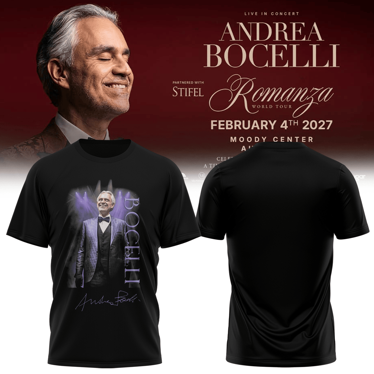 Andrea Bocelli T-Shirt Andrea Bocelli Merch Unique Gift For Dedicated Collectors - Foxy23shop
