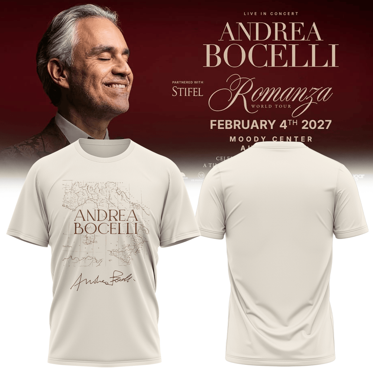 Andrea Bocelli T-Shirt Andrea Bocelli Shirt Unique Gift For Opera Collectors - Foxy23shop