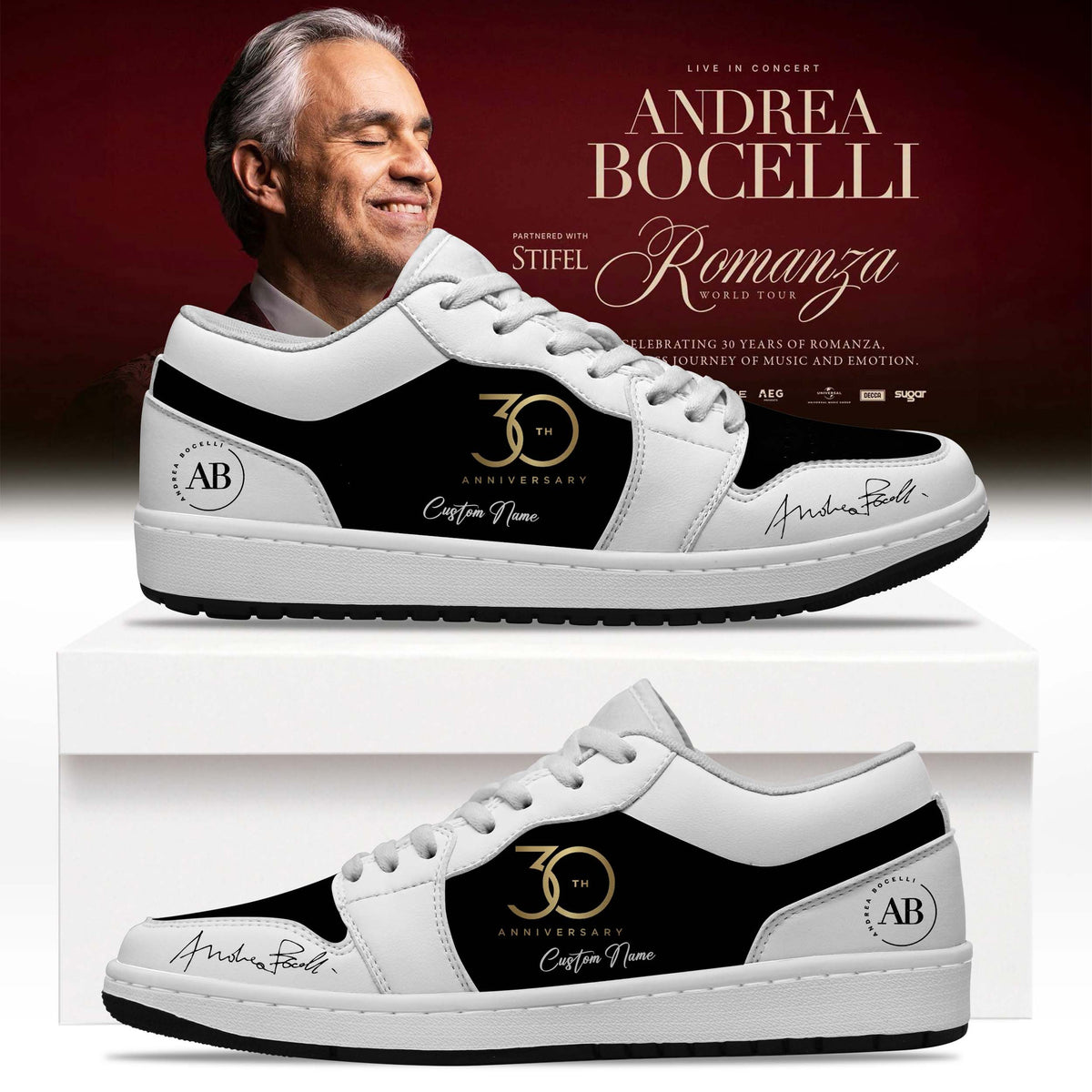 Custom Andrea Bocelli Sneaker Andrea Bocelli Believe Unique Gift For Fans - Foxy23shop