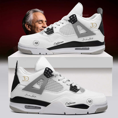 Custom Andrea Bocelli Sneaker Andrea Bocelli Unique Gift For Concert Collectors - Foxy23shop