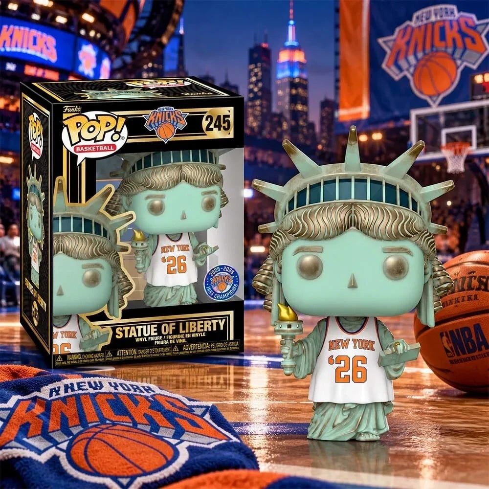 New York Knicks Statue Of Liberty Ring Night Funko Pop New York Knicks Merch Gifts For Fans - Foxy23shop