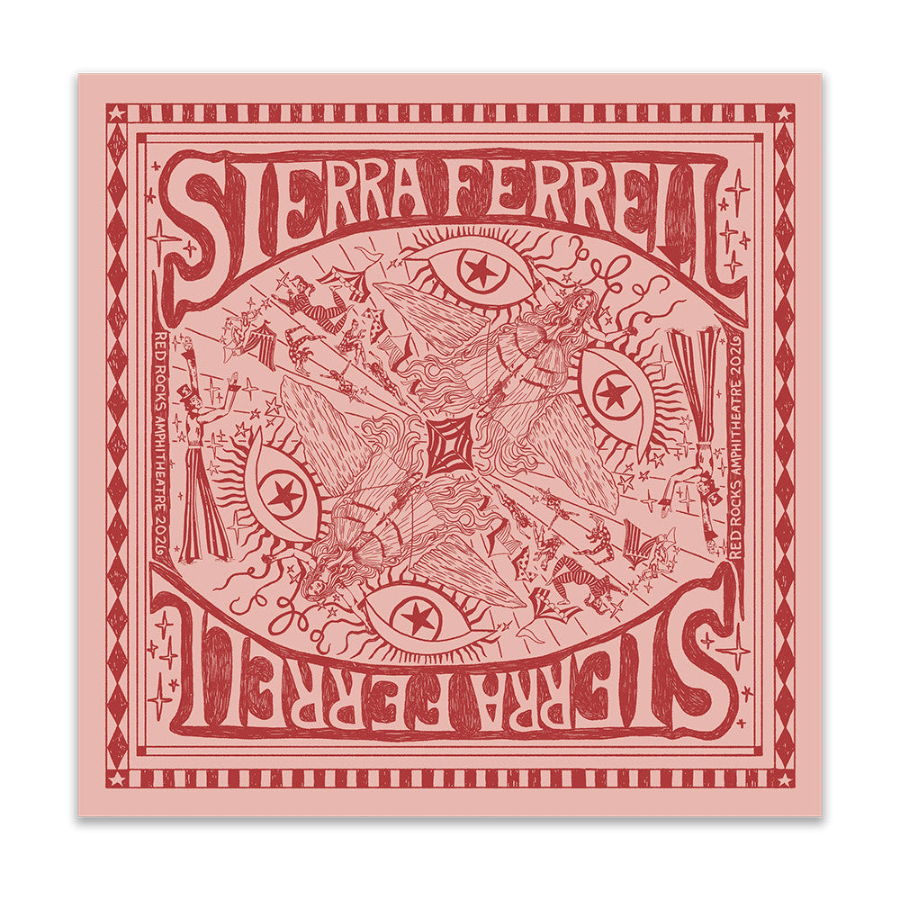 Sierra Ferrell Red Rocks 26 Event Bandana Sierra Ferrell Merch Gifts For Music Lovers - Foxy23shop
