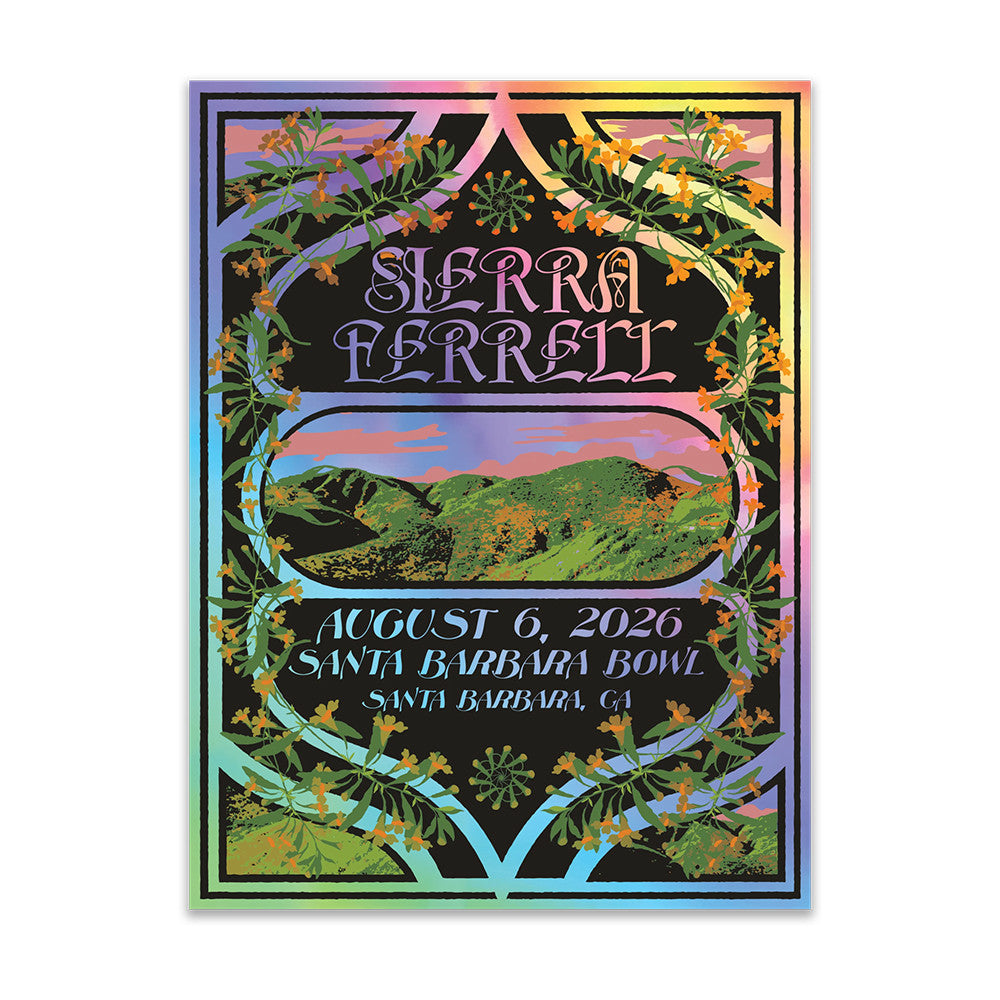 Sierra Ferrell Foil Event Santa Barbara CA Poster Sierra Ferrell Merch Best Gifts For Music Lovers - Foxy23shop
