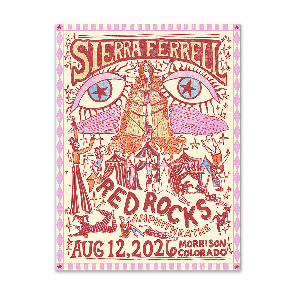 Sierra Ferrell Red Rocks Concert Poster 2026 Sierra Ferrell Merch Presents For Fans - Foxy23shop