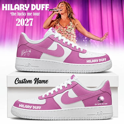 Personalized Hilary Duff The Lucky Me Tour 2027 Sneakers Hilary Duff Merch Best Fan Gifts - Foxy23shop