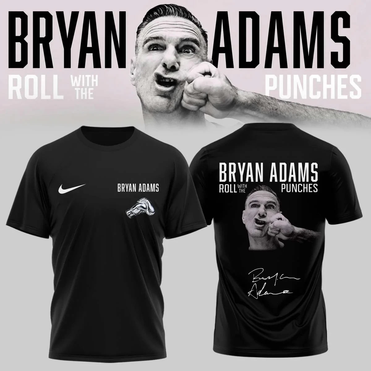 Bryan Adams Roll With The Punches Tour 2026 27 Signed Shirt Gifts For Bryan Adams Lovers - Foxy23shop
