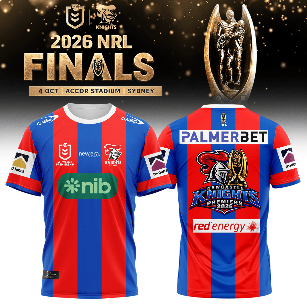 Newcastle Knights NRL Premiers 2026 T-Shirt Best Presents For Newcastle Knights Fans - Foxy23shop