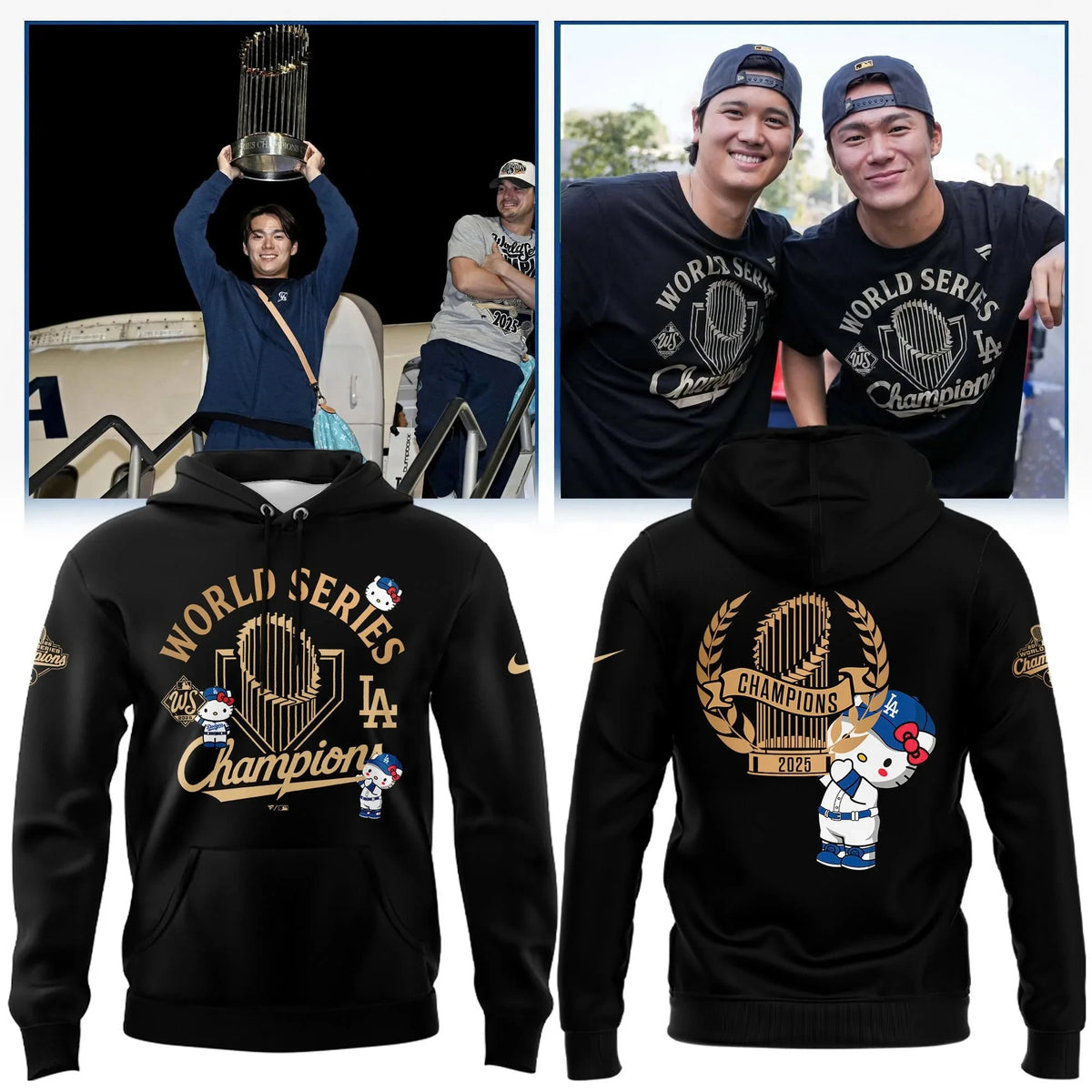 Hello Kitty x Dodgers Hoodie Dodgers Baseball Apparel Special Gift For Lovers - Foxy23shop
